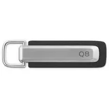 Audi Collection Audi 3182501600 Schlüsselanhänger Schlüsselring Keyring, mit Q8 Schriftzug und Audi Ringe Logo, silber/schwarz