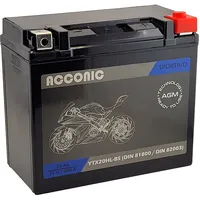 Accurat Motorradbatterie 20Ah 12V (DIN 81800 / DIN 82003...