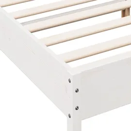 vidaXL Massivholzbett 120 x 200 cm Weiß