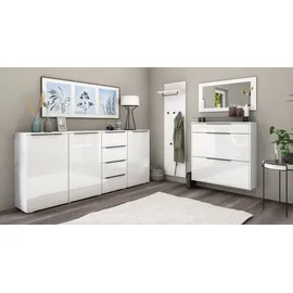 borchardt Möbel Highboard 200 x 93 x 35 cm Weiß