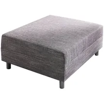 DeLife Clovis Hellgrau Modul B98 x T83 Strukturstoff Sitzhocker