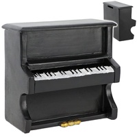 große Spardose Klavier/Piano mit Verschluss - aus Kunstharz/Polyresin - 12 cm - stabile Sparbüchse - Sparschwein - für Kinder & Erwachsene/lustig wi..