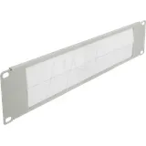 DeLock 66536 19 Zoll Netzwerkschrank-Bürstenleiste 2 HE Grau