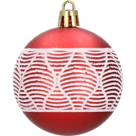 SPRINGOS Weihnachtskugeln Christbaumkugeln Weihnachtsbaum Kugeln 104 Stück Dekoration - Rot / Weiß - Weiß