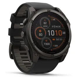 Garmin fenix 8 BT 51 mm Titaniumgehäuse schwarz Silikonarmband schwarz M