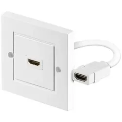HDMI-Wanddose Buchse, geschirmt, weiß