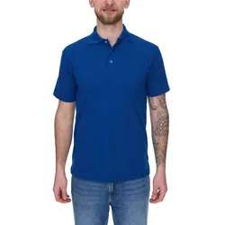 SANTINO Cws Herren schlichtes Polo-Shirt mit Baumwollanteil Kurzarm-Shirt Blau - XS