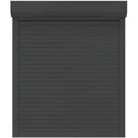 vidaXL Rollladen 100 x 130 cm Aluminium und Polyurethan Grau