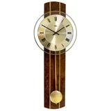 selva technik Wanduhr SELVA Funk-Pendelwanduhr Wurzelnuss Grafrath