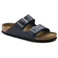 Birkenstock Leder-Pantoletten "Arizona" in Dunkelblau - 42