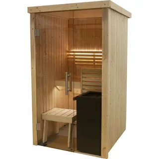 Harvia Variant View Mini Sauna Saunakabine aus Fichte ca. 121 x 118 x 201 cm