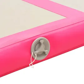 vidaXL Aufblasbare Gymnastikmatte mit Pumpe 800×100×10 cm PVC Rosa