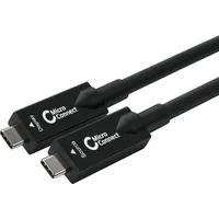Microconnect Premium USB-C Hybrid Cable 15m - Kabel 15 m USB 3.2 Gen 2 (3.1 Gen 2) USB C Schwarz