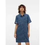 Vero Moda Jeanskleid Kurzes Kleid Blau M