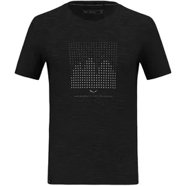 Salewa Eagle Dotted Mountain Alpine Merino T-shirt - Black Out - L