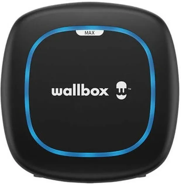 Wallbox Pulsar Max 11 kW Typ 2 Ladegerät, festes Kabel 5 m, Schwarz, IP54, WLAN, Bluetooth, OCPP, Eco-Smart, Lastverteilung
