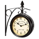 monzana Vintage Bahnhofsuhr 60,00 Quarz schwarz