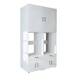 roomart S3 Waschmaschinenschrank 134 cm Weiß