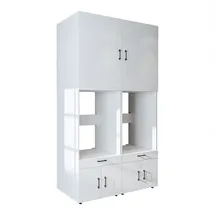 roomart S3 Waschmaschinenschrank 134 cm Weiß
