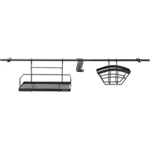 KING HOFF Küchenreling 16-teilig Schwarz Kinghoff Kh-1498