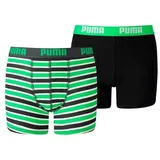 Puma Basic Boxer Printed Stripes Boxershorts Jungen Kinder Unterhose, Farbe:Classic Green, | 176