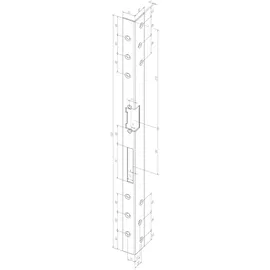 ASSA ABLOY Sicherh.-Winkelschließbl.312 L.500mm S.3mm STA geschliffen verz.DIN R Assa ABLOY
