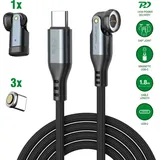 4smarts USB-C 540° Magnetkabel-Set GravityCord 240W 1.8m 541237,
