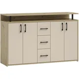 HBZ Drivno Sideboard 139 x 90 x 34 cm Beige / Artisan Eiche