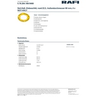RAFI 5.76.204.109/0400 Kennzeichnungsschild (Ø x H) 60mm x 1mm