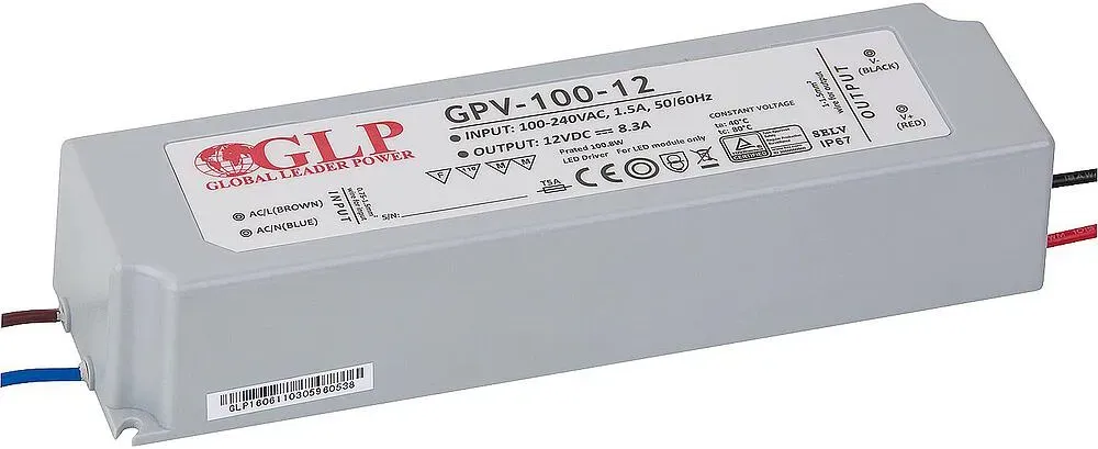 Trafo für Leuchtmittel 12V, 0-100 Watt, IP67 Evenes