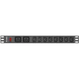 LANBERG PDU-02I1908I-0200-C20-BK Stromverteilereinheit (PDU) 10 AC-Ausgänge 1U Schwarz