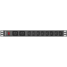 LANBERG PDU-02I1908I-0200-C20-BK Stromverteilereinheit (PDU) 10 AC-Ausgänge 1U Schwarz