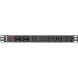 LANBERG PDU-02I1908I-0200-C20-BK Stromverteilereinheit (PDU) 10 AC-Ausgänge 1U Schwarz