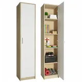 home collective Regal Sonoma weiß Holzwerkstoff, 4 Fächer, 39x180x35 cm Schlafzimmer, Kleiderschränke, Schrankzubehör