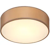 monzana Deckenlampe Stoff 30 cm Taupe 1-flammig E27 Deckenleuchte Stoffdeckenlampe