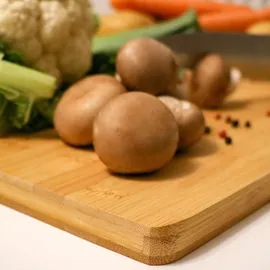 Dune Design DuneDesign XL Schneidebrett 50x35cm Bambus Holz Schneidbrett Holzbrett Küche