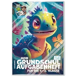 häfft® verlag Hausaufgabenheft 1. und 2. Klasse Kleiner Dino liniert DIN A5 ohne Rand, 96 Blatt, 1 St.