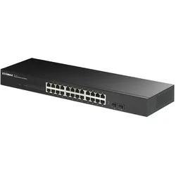 Edimax 26-Port Gigabit Switch mit 2 SFP-Ports 19"