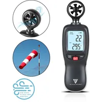 STAHLWERK Anemometer Kompakter Luftgeschwindigkeitsmesser 30 m/s, Windmessgerät