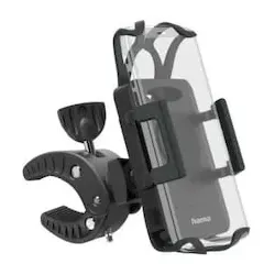 Hama 00201514 Fahrrad-Handyhalterung Strong, 360 Grad drehbar, univers. für Smartphones