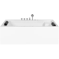 Whirlpool Badewanne freistehend weiß rechteckig 180 x 110 cm SAONA