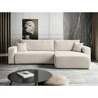 Lookway Ecksofa PRESTIGE XL L-Form Couch, mit Bettfunktion und Bettkasten beige