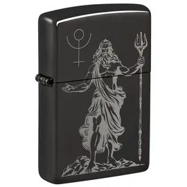 Zippo Sturmfeuerzeug - God Pluto, High Polish Black, Photo Image - Nachfüllbar - Wiederverwendbar - Windfestes Design - Geschenkbox - Made in USA