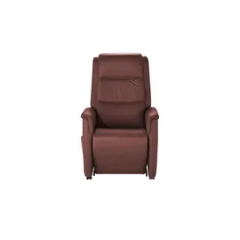 Hukla Fernsehsessel Dean Leder 70 x 109 x 88 cm Rot elektrisch mit Rollen