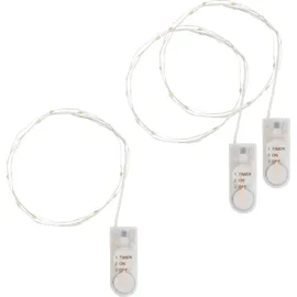 VBS Mini-Lichterkette LED 3er-Pack 10 LEDs Weiß