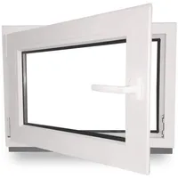 Kellerfenster - Kunststoff - Fenster - innen weiß/außen weiß - BxH: 90 x 60 cm - 900 x 600 mm - DIN Links - 2 fach Verglasung - 60 mm Profil