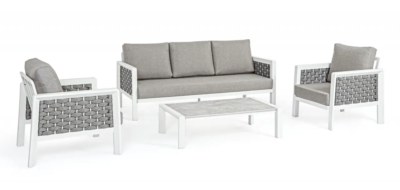Loungeset Otavio - weiß matt