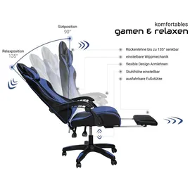 Trisens TS-BS811 Gaming-Stuhl Schwarz Blau