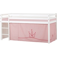 Hoppekids Hochbett »ECO Dream, Kinderbett, Spielbett, Halbhohes Bett aus Massivholz«, rosa