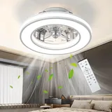 Deckenventilator mit Beleuchtung Ø41.5CM, Deckenventilator mit Licht Dimmbar ...